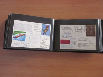 Deux cartons avec 19 classeurs (contenance...