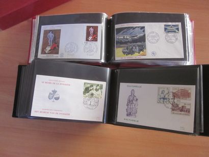 Deux cartons avec 19 classeurs (contenance...