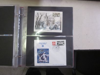 Un carton avec 10 classeurs et une boite...