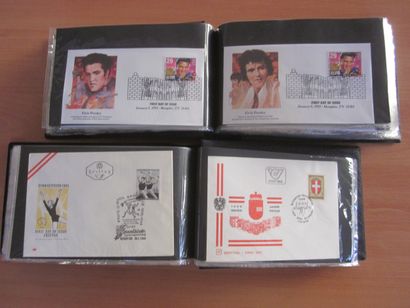 Deux cartons avec 19 classeurs (contenance...