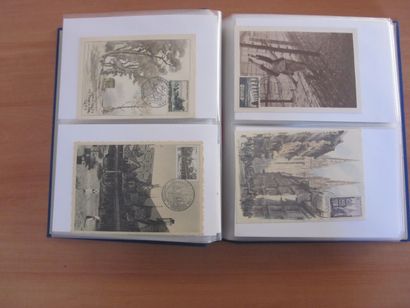 Deux cartons avec 13 classeurs de premiers...