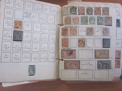 Un carton avec 11 classeurs ou albums avec...
