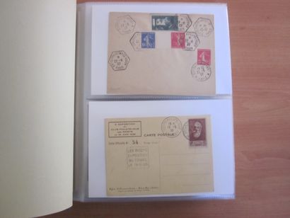 Deux cartons avec 13 classeurs de premiers...