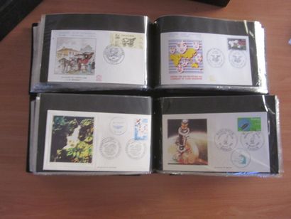 Deux cartons avec 19 classeurs (contenance...