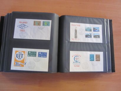 Quatre cartons avec 18 classeurs (contenance...