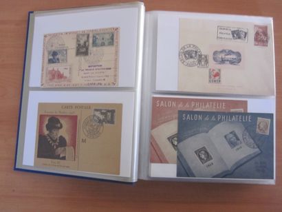 Deux cartons avec 13 classeurs de premiers...