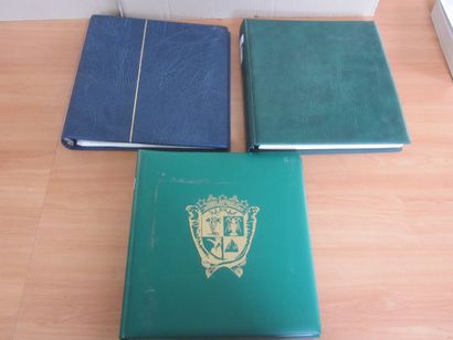 Trois albums sans TP, reliure LEUCHTTURM...