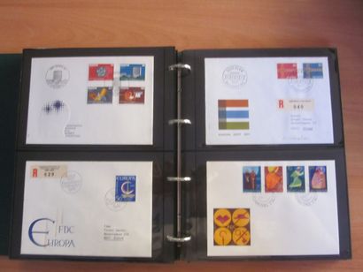 Quatre cartons avec 30 classeurs (contenance...