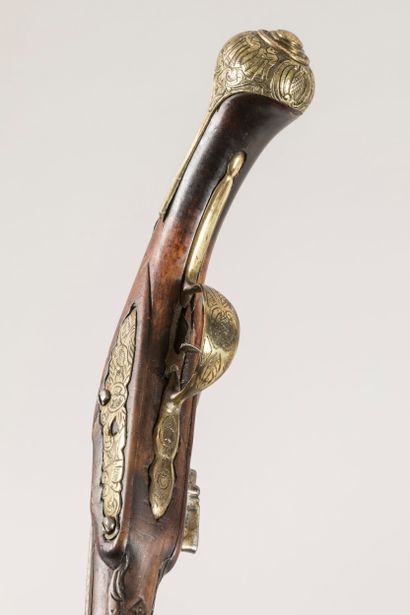 Pistolet à silex pour l’Orient. Long canon...