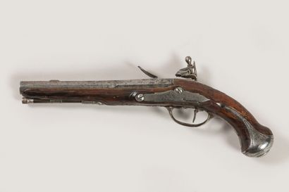 Pistolet à silex. Canon à pans au départ...