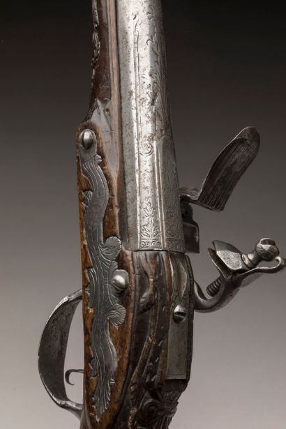 Paire de pistolets fin Louis XIV
Platines...