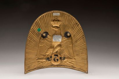 Plaque de bonnet d’ourson d’officier de la...