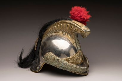 Casque d’officier de Dragons modèle 1874....