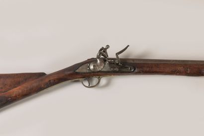 Fusil à silex anglais Brown Bess. 
Platine...