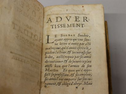 Le soldat suédois.
Ed 1633, relié vélin.
15/10...