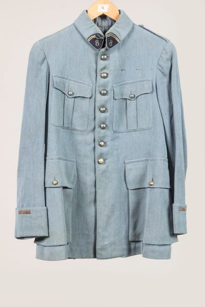 Veste d’adjudant chef en drap bleu horizon,...