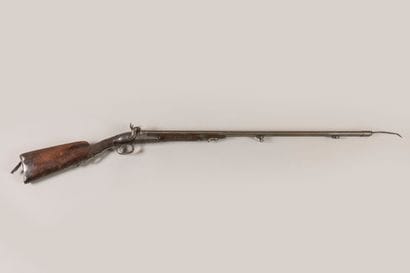 Fusil de chasse à silex transformé à percussion,...