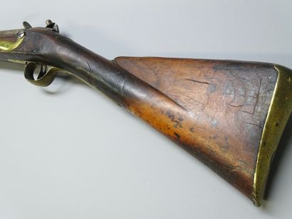 Fusil à silex anglais Brown Bess. 
Platine...