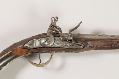 Pistolet à silex pour l’Orient. Long canon...