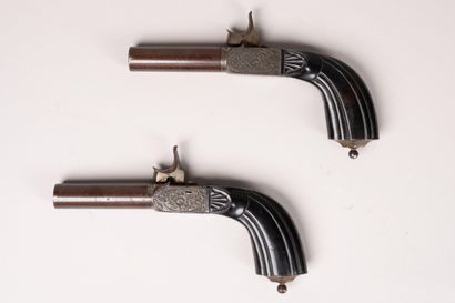 Paire de pistolets de poches à coffre.
Système...