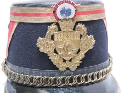 Shako de la garde républicaine.
Fut en drap...