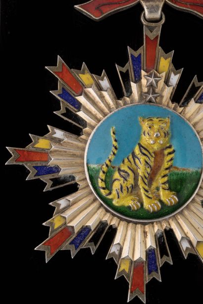 CHINE. ORDRE DU TIGRE RAYE. 
Institué le...