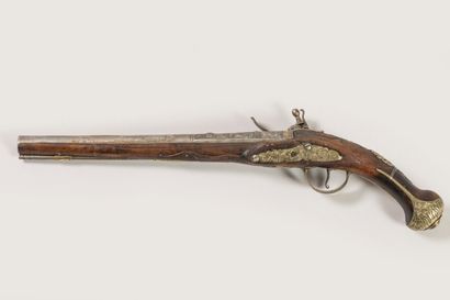 Pistolet à silex pour l’Orient. Long canon...