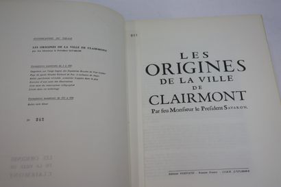 SAVARON (Jean). Les origines de la ville...