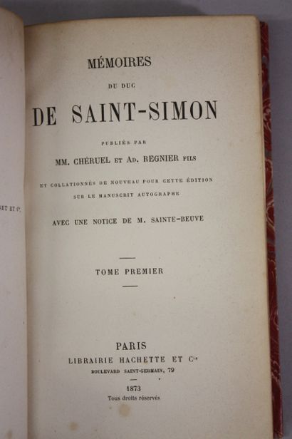 SAINT-SIMON (Louis de ROUVROY duc de). Mémoires...