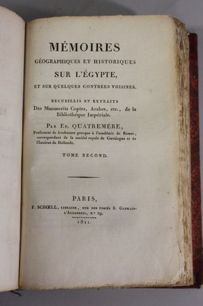 QUATREMERE (Et.). Mémoires géographiques...