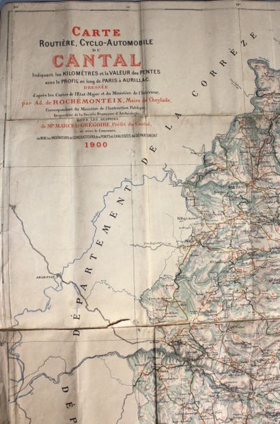 [AUVERGNE]. 2 cartes. 
Carte routière, cyclo-automobile...