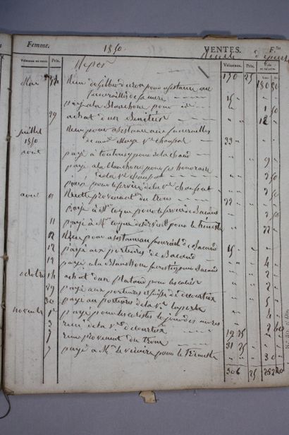 [AUBUSSON PENITENTS NOIRS]. Deux registres...