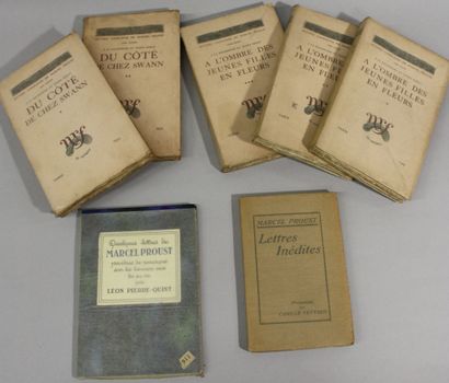 PROUST (Marcel). 7 volumes, in-12, stapled,...