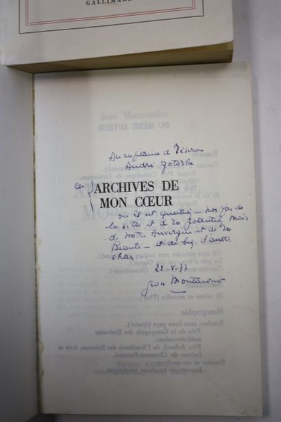 MONTAURIER (Jean). 10 volumes dédicacés :...