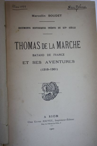 BOUDET (Marcellin). Thomas de La Marche,...