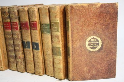 Lot de reliures du XIXe siècle. 11 volumes...