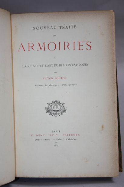 BOUTON (Victor). Nouveau traité des Armoiries...