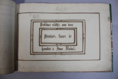 [MANUSCRIT] - FAURE (Michel). Cours de Géométrie,...