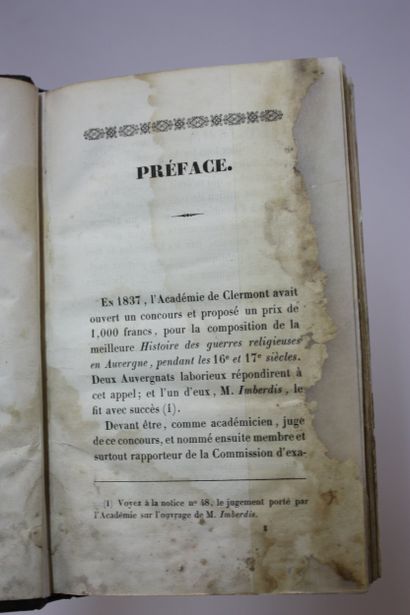 IMBERDIS (André). Histoire des guerres religieuses...