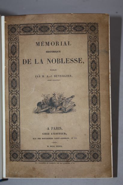 DUVERGIER (A.-J.). Mémorial historique de...