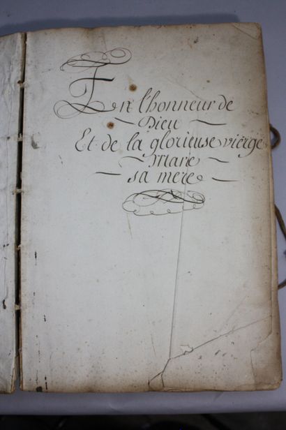 [AUBUSSON PENITENTS NOIRS]. Deux registres...
