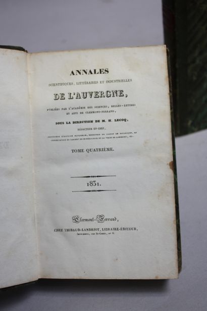LECOQ (H.). Annales scientifiques, industrielles...