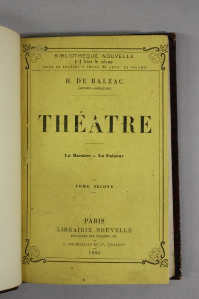 BALZAC. Œuvres complètes. 
P., Librairie...