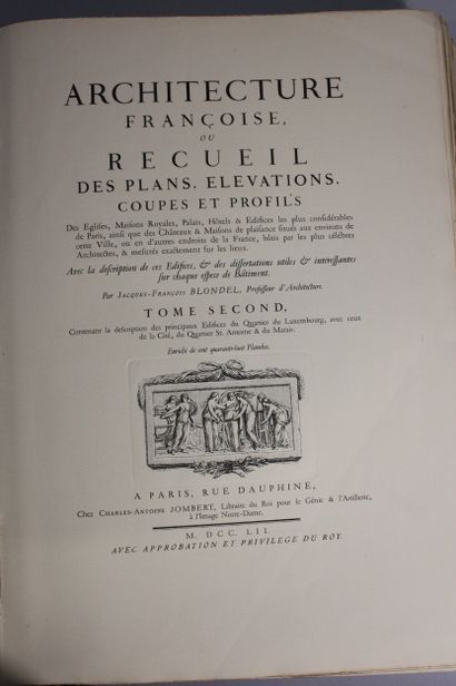 BLONDEL (Jacques-François). Réimpression...