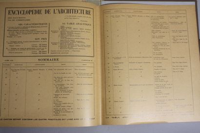 Encyclopédie de l’architecture. Tomes 7 à...