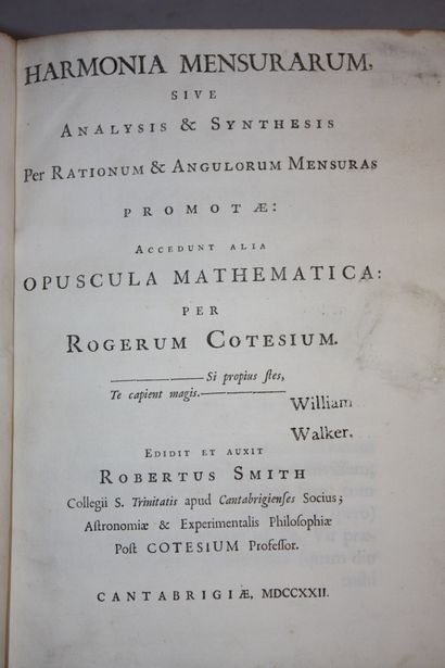 COSTES (Roger). Harmonia mensurarum, sive...