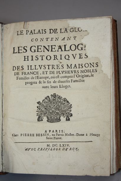 [ANSELME DE SAINTE-MARIE]. Le Palais de la...