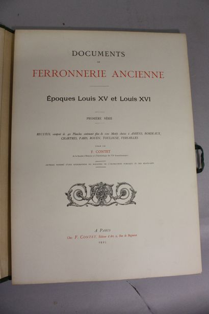 Documents de Ferronnerie Ancienne. Epoques...