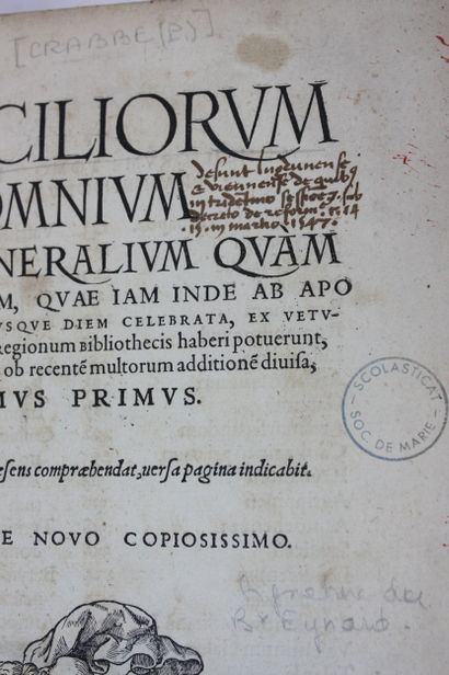 [CRABE (Pierre)]. Conciliorum omnium tam...
