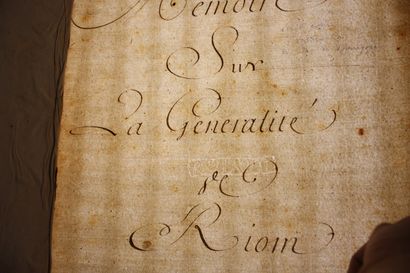 [LEFEVRE D’ORMESSON]. Mémoire sur l'état...